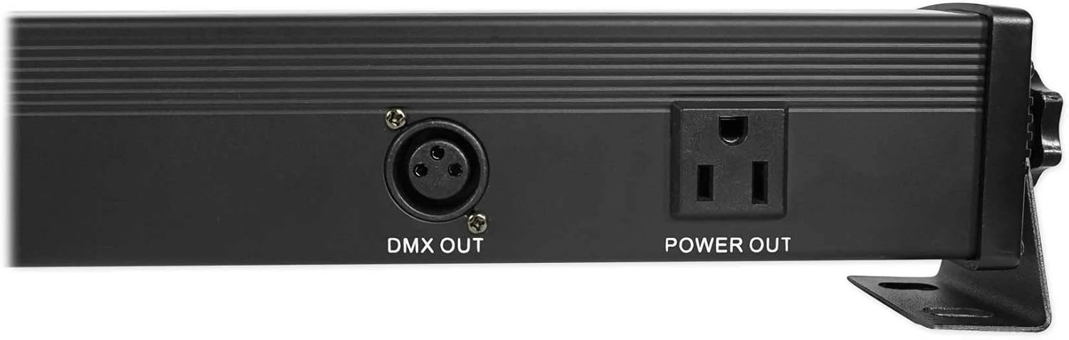 Rockville ROCKSTRIP 252 Bundle: (4) LED RGB DMX 5-Channel Color Strip Wash Light Bars, (2) RLB60 Padded Travel Bags for Light Strips, for DJs, Stages, and Event Lighting, 6-Items