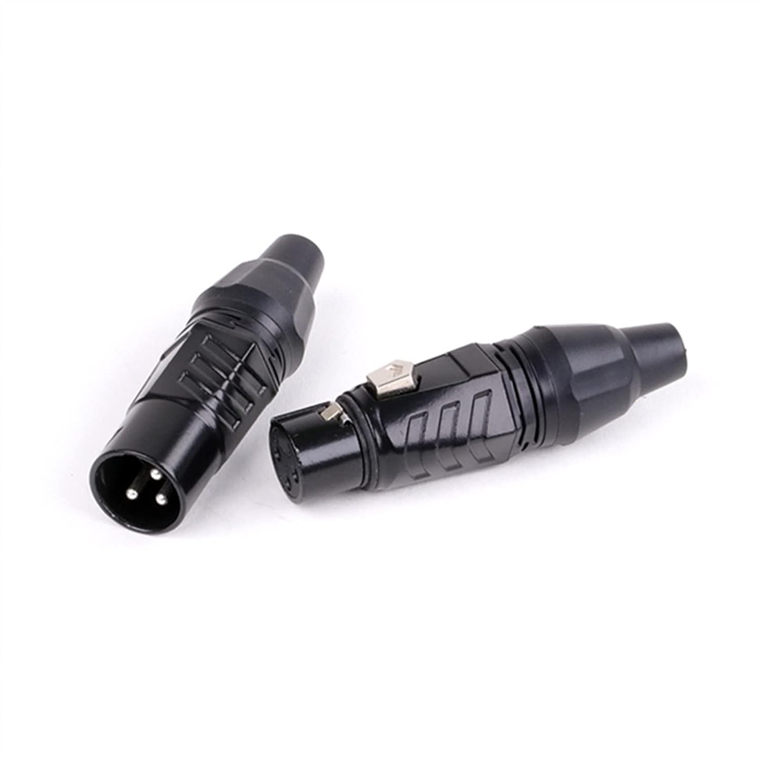 X L R 3 Pin Male Female Snake Plug Audio Microphone Cable Connector Adapters Black 10Pcs (Color : 10xD1034F)