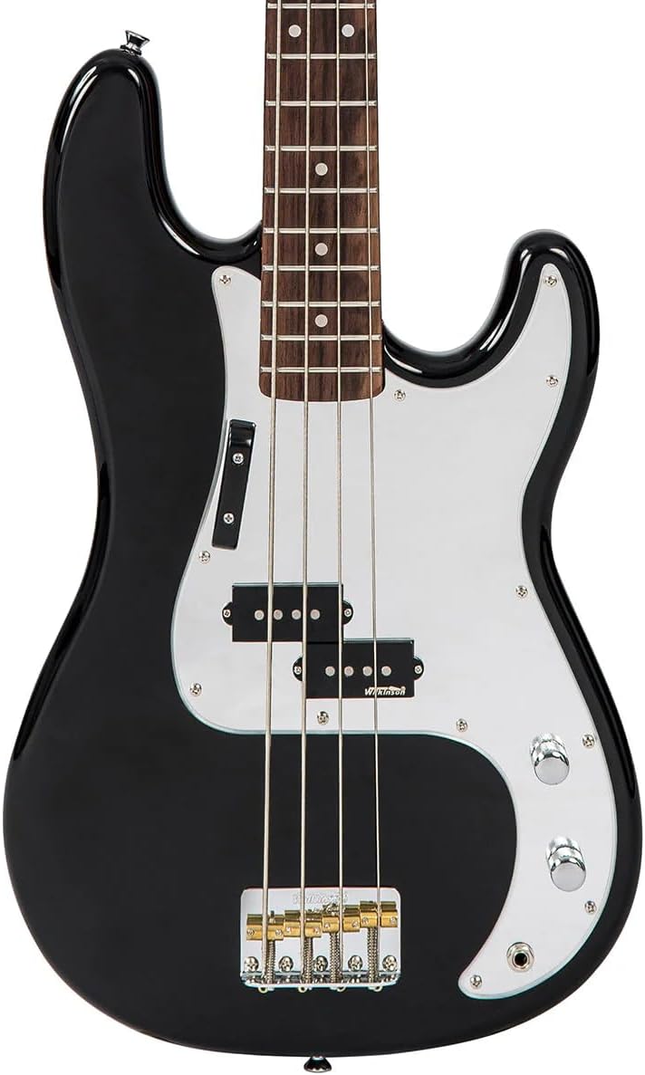 VINTAGE V4 BASS GUITAR - ROCKER BLACK