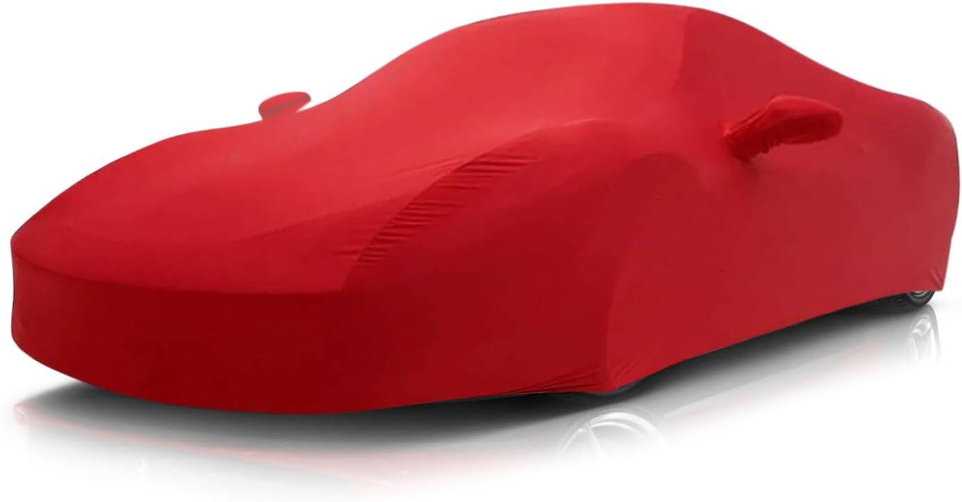 Premium Luxury Car Cover for Ferrari F12 Berlinetta Indoor Cover Ultra Soft Elastic Fabric for High End Cars (Ferrari F12 Berlinetta - RED Indoor)