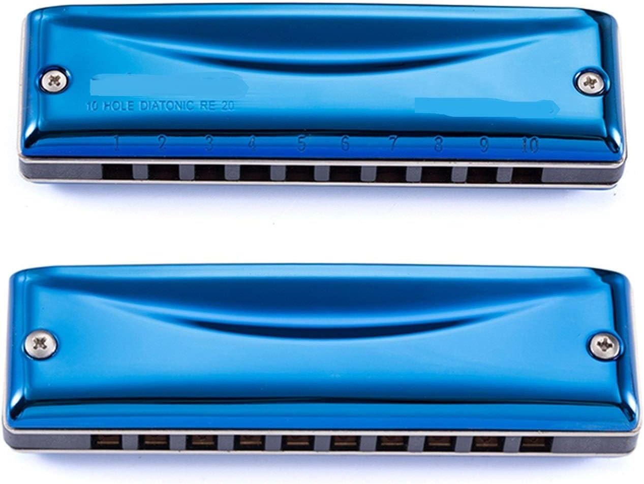 SUOFEILAIMU 10 Holes Blues Harmonica Diatonic Blues Harp Blue Professional Musical Instrument Key of C/Db/D/EB/E/F/Gb/G/Ab/A/Bb/B (Color : Key of E)