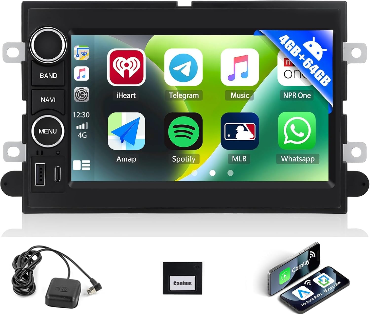 4G+64G Android 13 Car Radio for Ford F150 F-150 2004-2008, F250 F350 2006-2010, 7