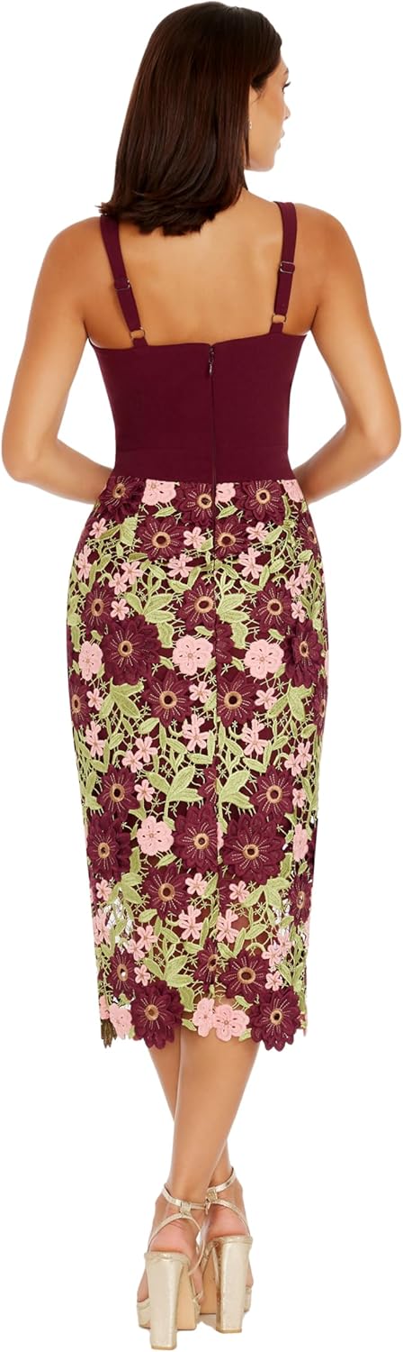 Dress the Population Women's Ellina Bodycon Midi Dress