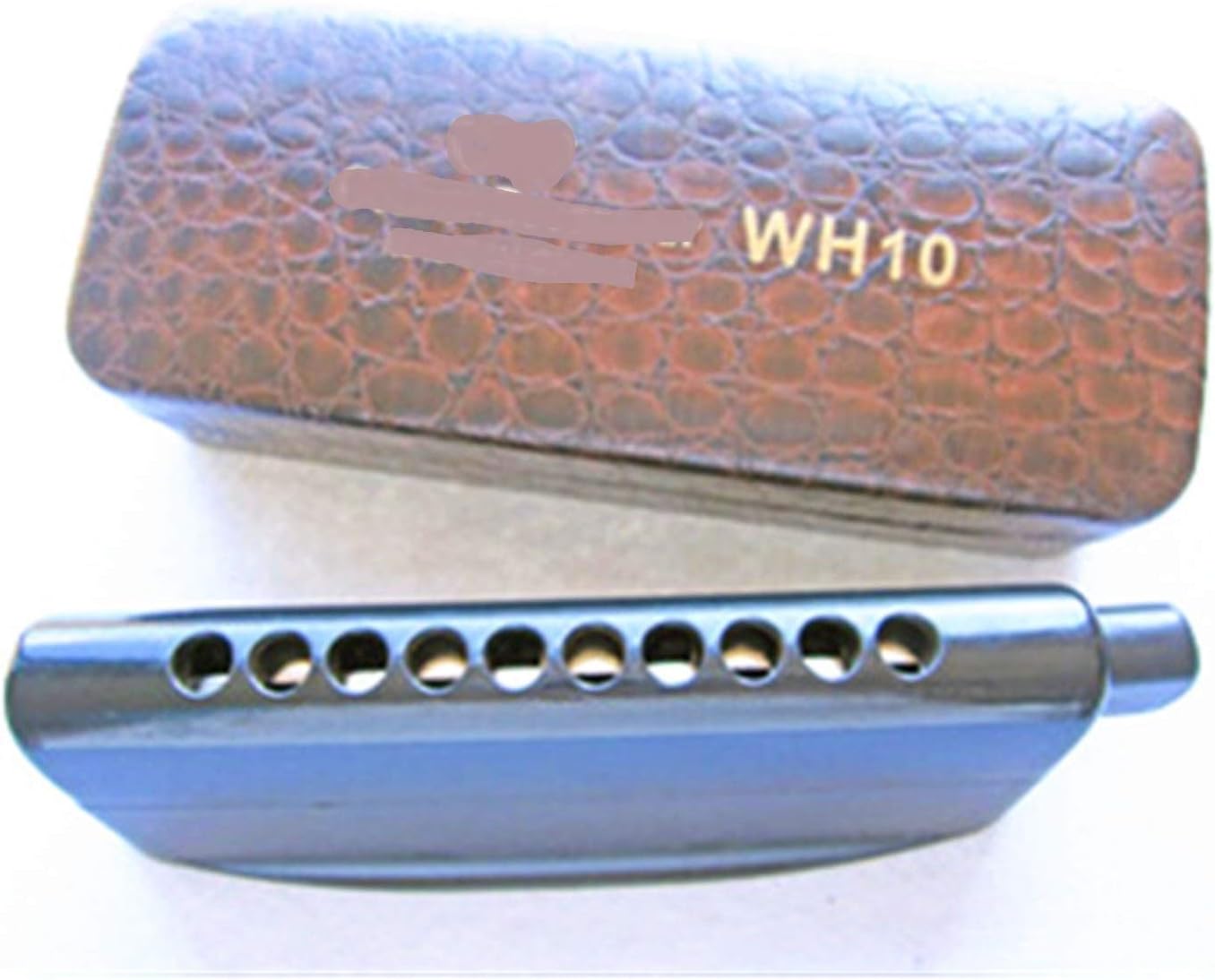 Harmonica WH10 Chromatic Harmonica Black Professional 10 Holes Harp Musical Instrument Mouth Organ Semi-Matte ABS Cover