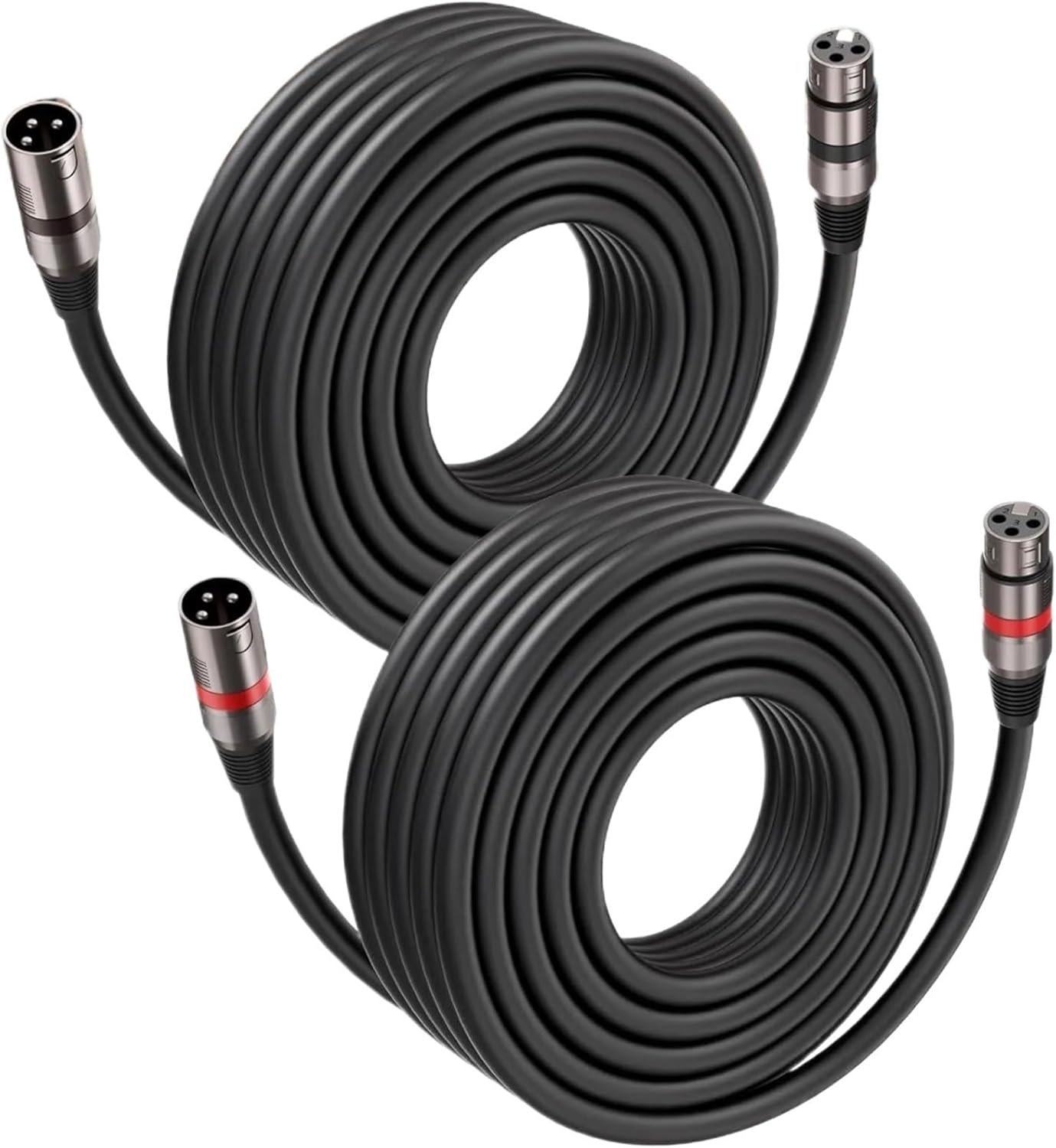 Male to Female OFC Audio Cable 2 Packs Balanced Microphone Cable 3-Pin XLR M-F Speaker Cord Cannon Extension Cable for Mixer(5m)