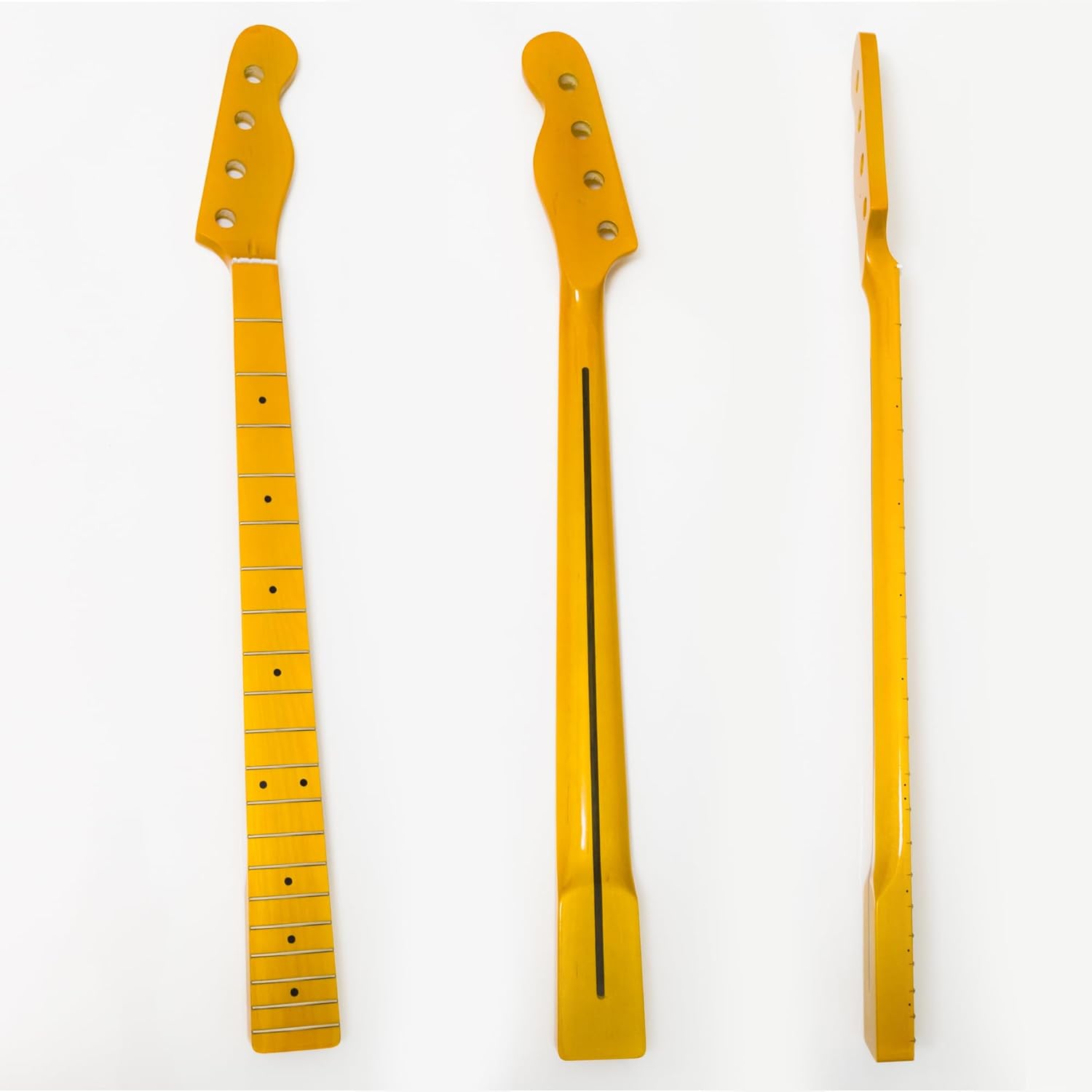 Premium Maple Bass Guitar Neck for Fender 4-String Electric Bass – 20 Frets, Adjustable Truss Rod, 38mm Nut, Gloss Finish, 14.5