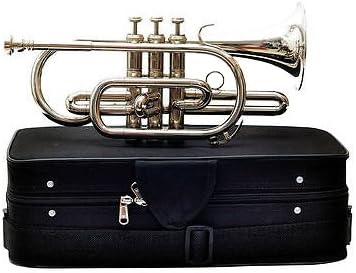 Bb Flat Silver Nickel Cornet With Free Hard Case Mouthpiece