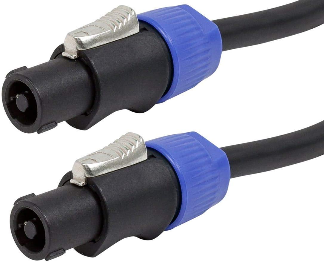 Jabra Monoprice NL4FC Female to NL4FC Female Speaker Twist Connector Cable - 100 Feet, 2-Conductor, 12AWG - Black