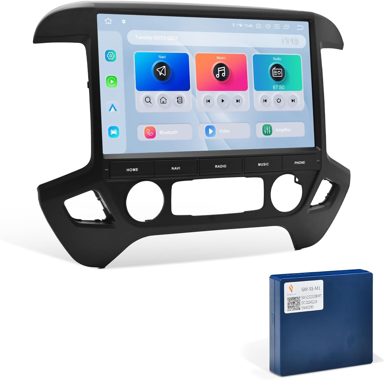 Dasaita Android 13 Car Stereo for Chevrolet Silverado GMC Sierra 2014-2019 with Bose Amplifier Adapter Wireless Carplay/Android Auto, 13.3