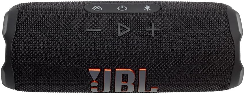 JBL FLIP 7 Waterproof Portable Speaker Bundle with gSport Carbon Fiber Case (Black)