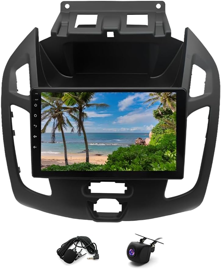 9 inch Car Stereo Radio for Ford Transit/Tourneo Connect 2014-2018,Android 13 Touch Screen Car Audio Multimedia Receiver with CarPlay Android Auto Bluetooth FM/RDS WiFi SWC + Backup Camera,2+32G