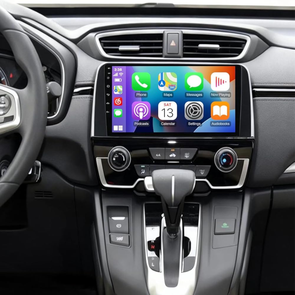 PHEZEN 9 inch Touchscreen Car Stereo Fit for Honda CRV 2017-2021, Android 15 Double Din Car Radio with Carplay & Android Auto in-Dash Navigation BT Mirror Link WiFi Backup Camera 2+64G