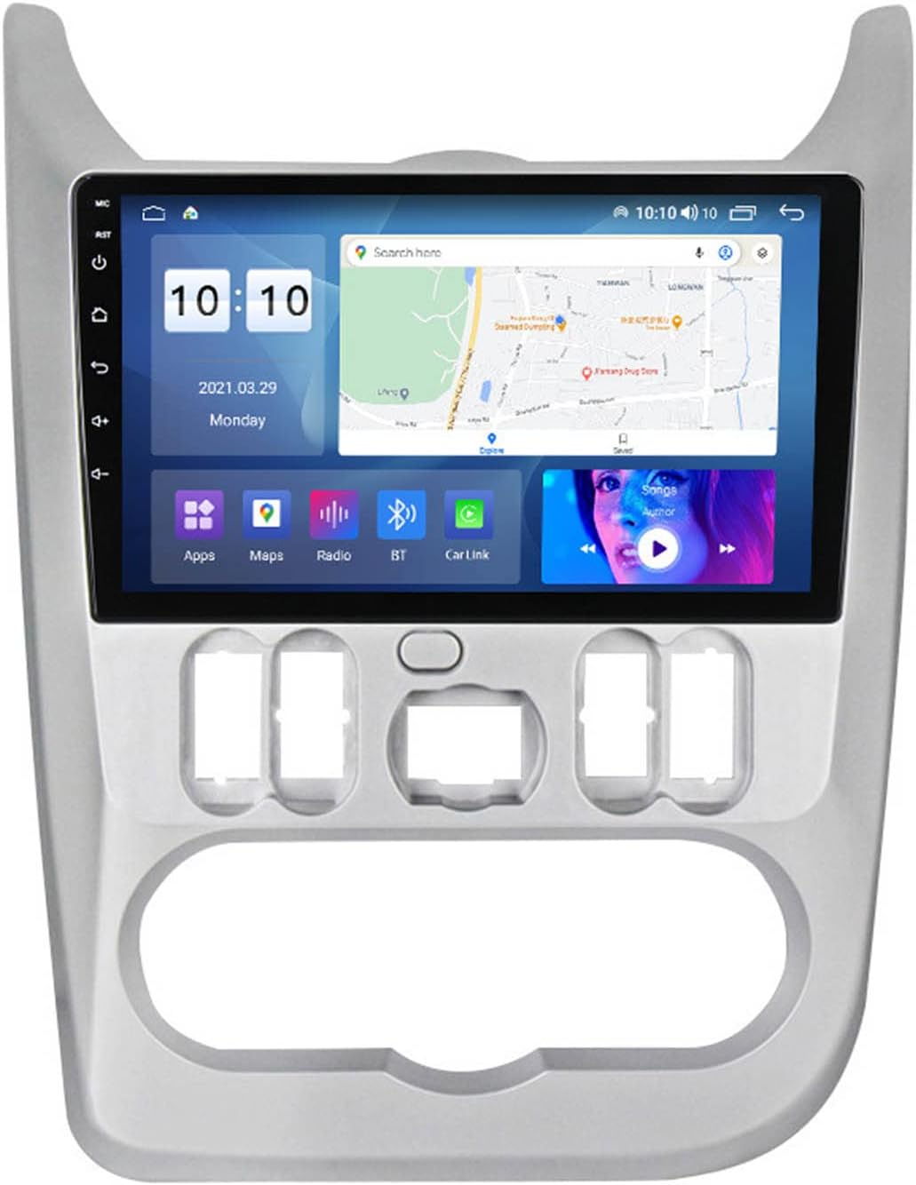 Android 12 Car Stereo Radio for Renault Logan 2009-2015 9 Inch Touch Screen Car Stereos, with Bluetooth WiFi GPS Navigation Fm Radio