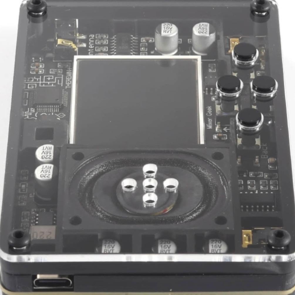 Mini Theremin kit Musical Module,Interface Type C Audio, Vintage Musical Module, Theremin Electronic Instrument, Multiple Adjustable Color for Screen Display Suitable, for Beginners (Black)