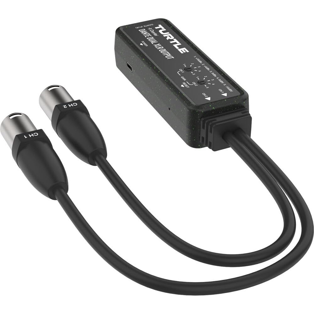Dual-Channel Dante to Analog XLR Male Adapter