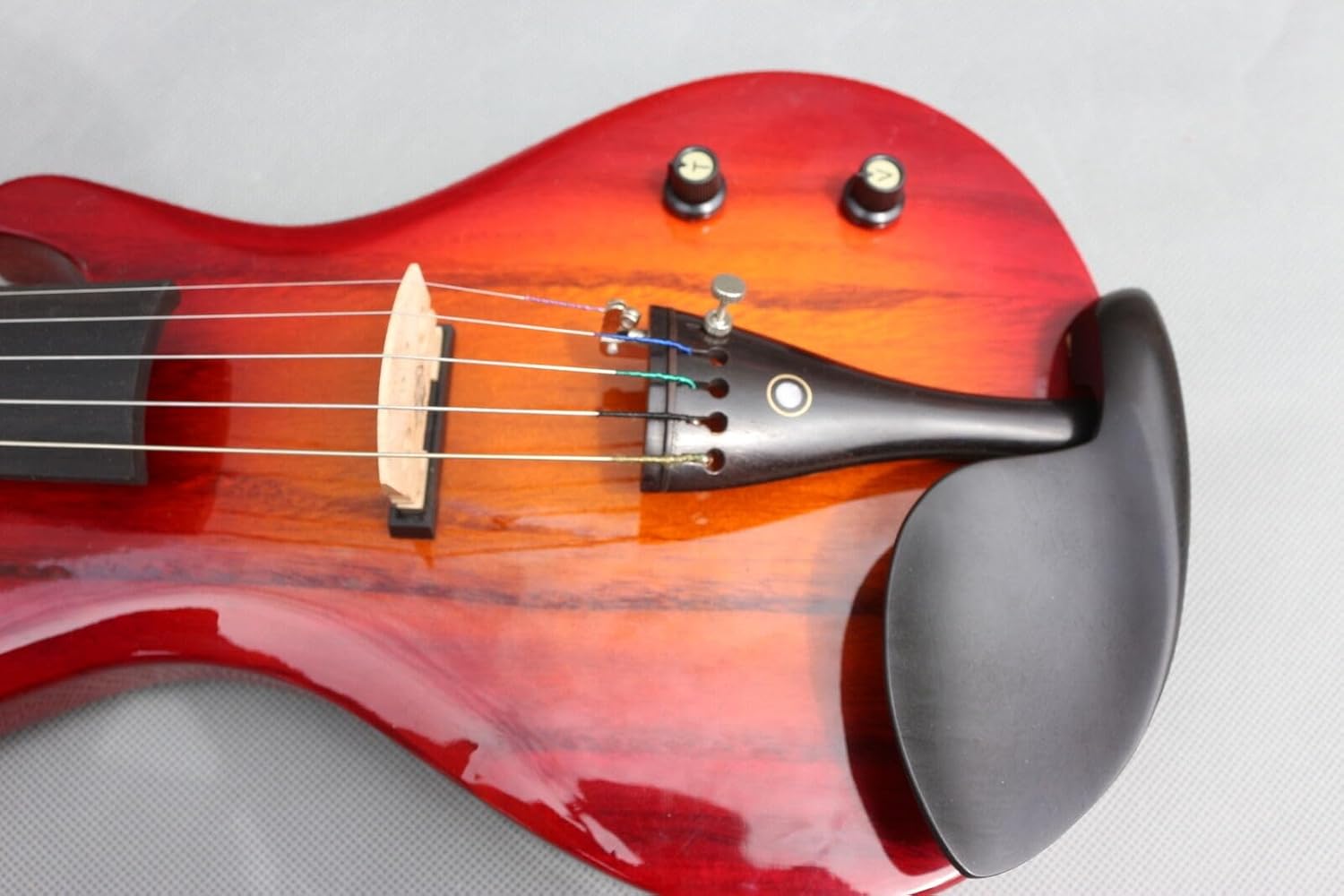 Solid Wood 5 Strings Electric Viola 16 Inch Guitar Shape Ebony Fittings Case Bow (16 Inch)