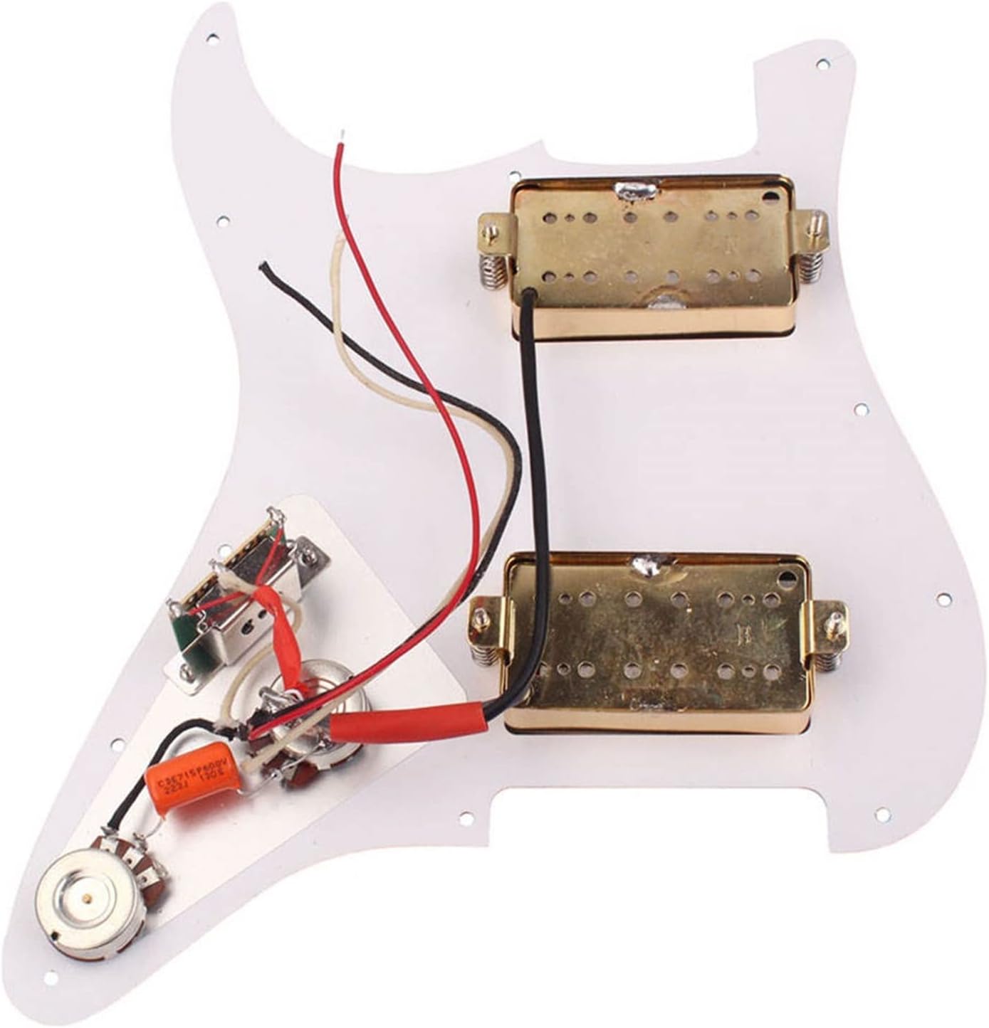 KESHUO 3PLY Electric Guitar Prewired Loaded Pickguard W/Back Cover for ST Guitar Accessories Loaded Pickguard Pre-Wired