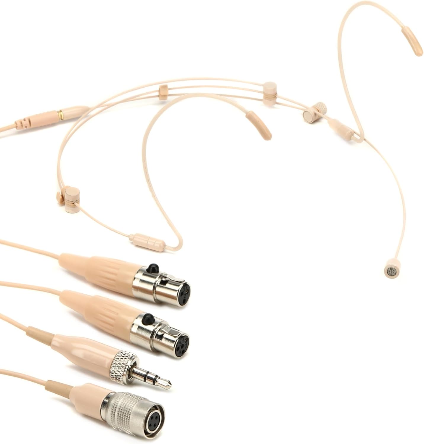 Galaxy Audio HSM4F Beige Omnidirectional Earset Microphone - Universal Fit with Multi-Brand Detachable Connectors