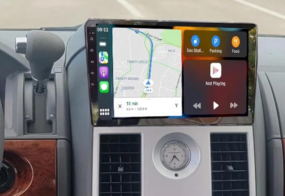 Double Din Car Stereo with Carplay for Dodge Nitro 2007-2011, Radio Screen for Car Audio Receivers Bluetooth Android Auto 10