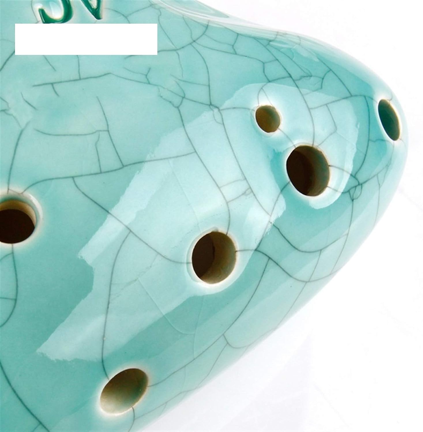 Alto C 12 Holes Ocarina Light Blue Special Music Instruments Chinese Woodwind Instrument Flute(Color:Ocarina with Bag)