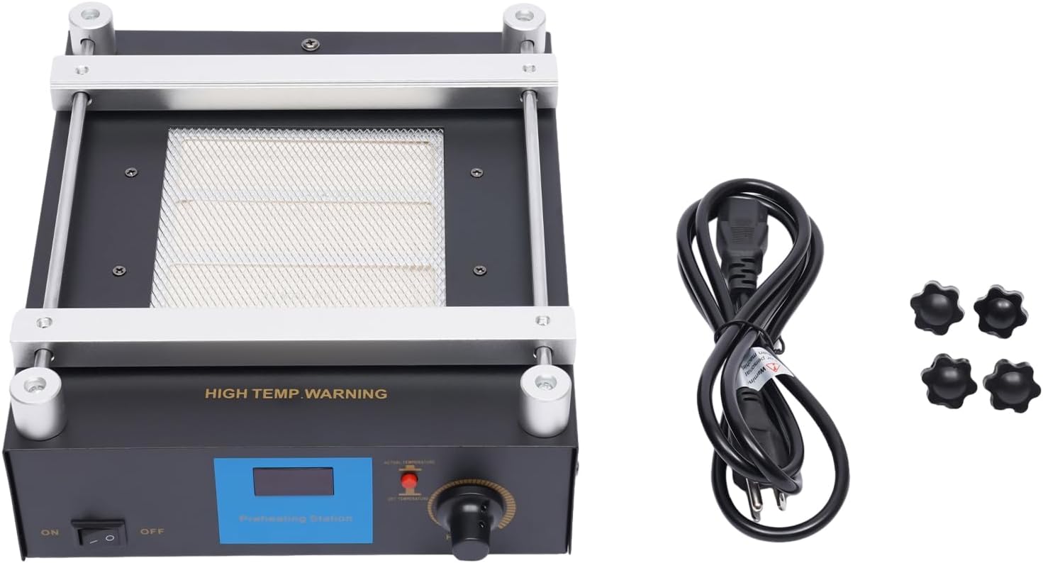 Preheat Preheating Station 110v 450W Soldering Station 4.72 * 4.72 inches Heating Area for Electronic Equipment Maintenance, Mobile Communications Maintenance, Factory Production