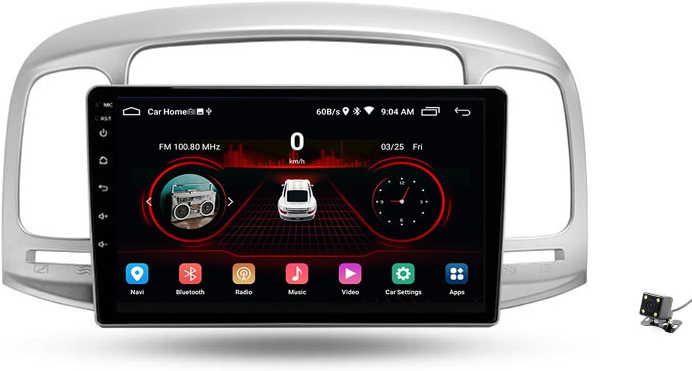 Car Radio for Hyundai Accent 3 2006-2011 with Wireless Car-Play, 9