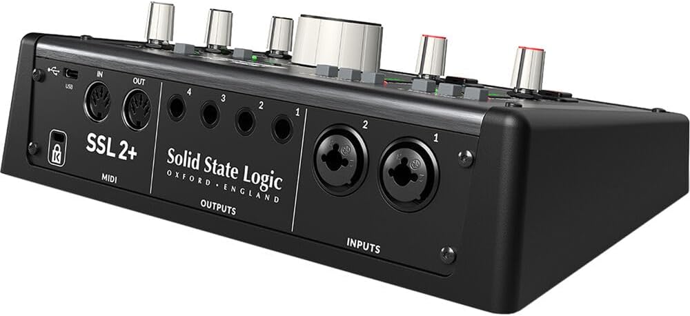 Solid State Logic SSL 2 Plus MKII USB Audio Interface with Dual Headphones, Four Balanced Outputs, and Class-Leading Mic Preamps