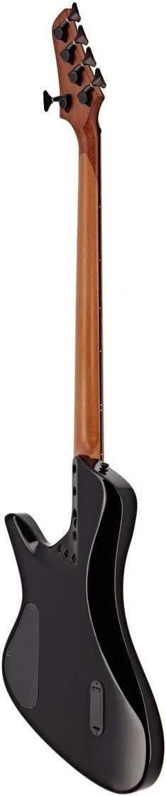 Electric Bass Guitar, Upgrade 5 String Fanned Fret Blue Burst Electric Bass Guitar, Basswood Body, Roasted Maple Neck Fingerboard