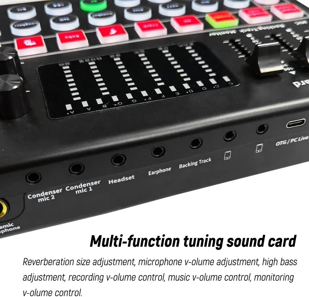 M9 Audio Interface Sound Card Live Voice Mixer External USB Sound Card Multiple Effects Sound Card Mixer Board