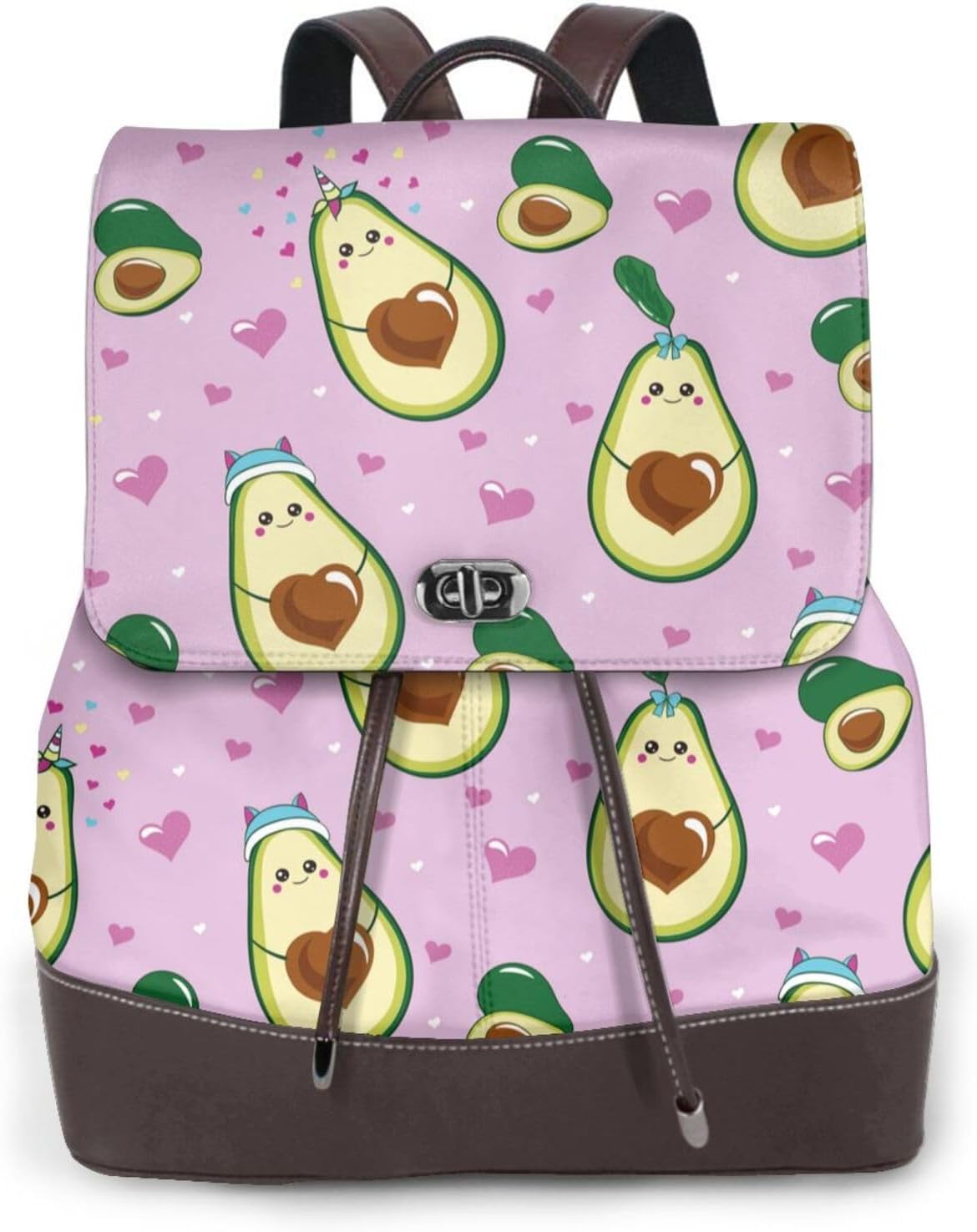 Different Avocados for Womens Backpack Purse Microfiber PU Anti-theft Large Fashion Designer Travel Bag Ladies Shoulder Bags