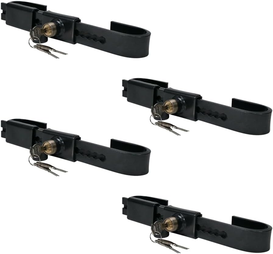Mytee Products (4 Pack) Steel Cargo Door Lock/Shipping Container Lock with 3 Keys per Bar, Range 11-1/4