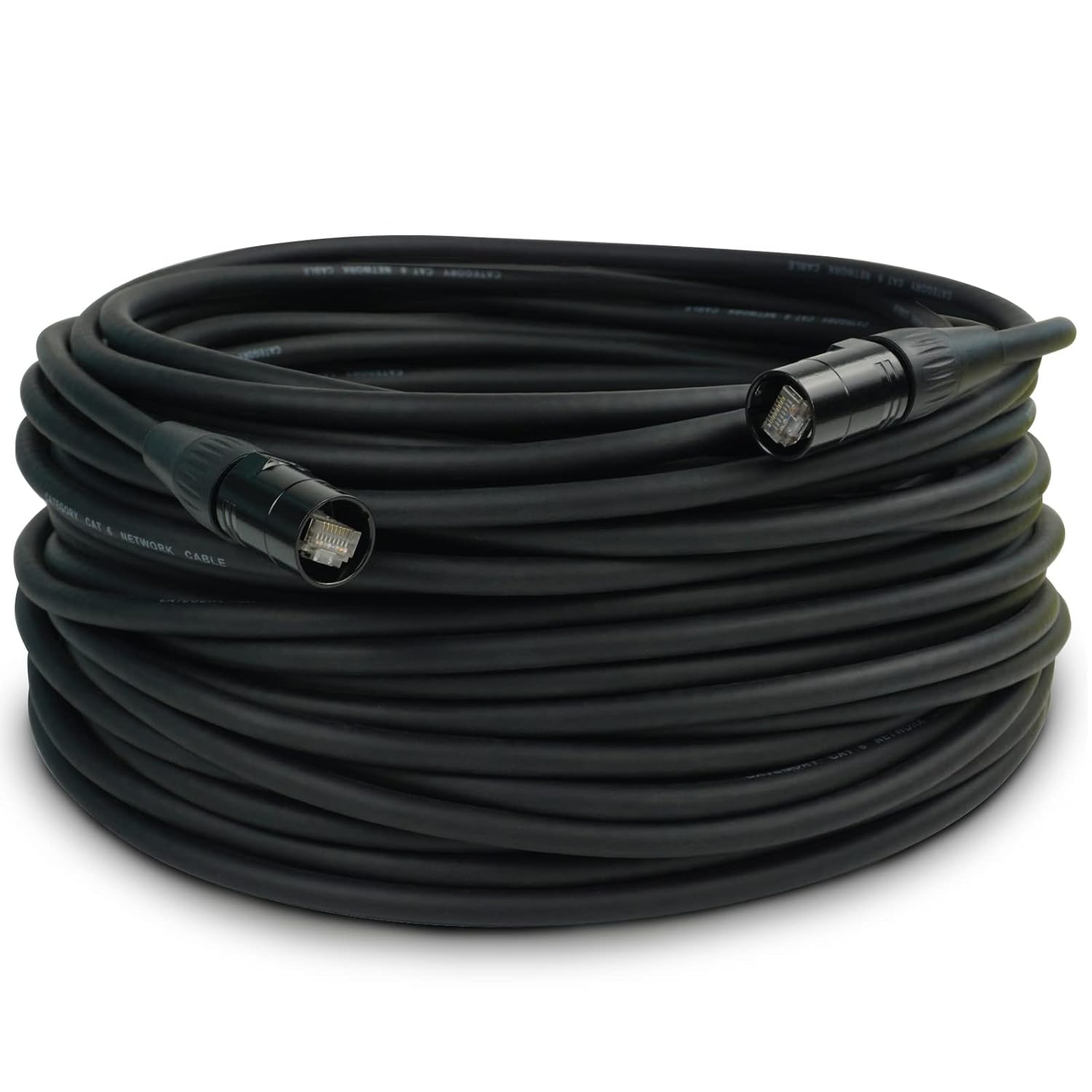 Jamesin 4-Channel 3-Pin XLR to Ethercon Snake Cable with Cat6 Shielding, 25FT