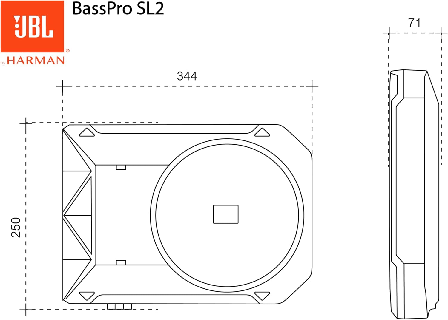 JBL Bass Pro SL2 8'' Underseat Subwoofer Boombox