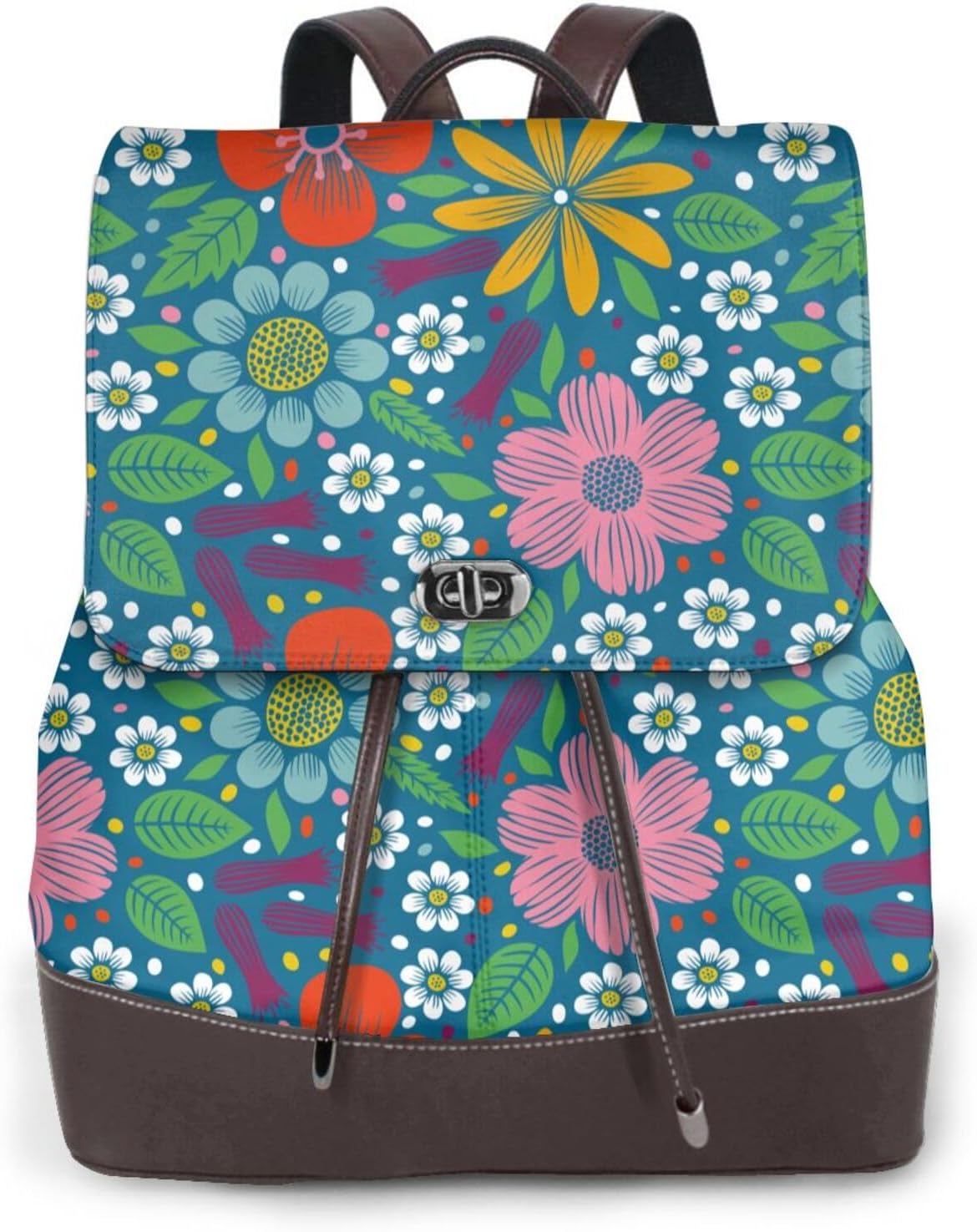 Gorgeous Flowers for Womens Backpack Purse Microfiber PU Anti-theft Large Fashion Designer Travel Bag Ladies Shoulder Bags