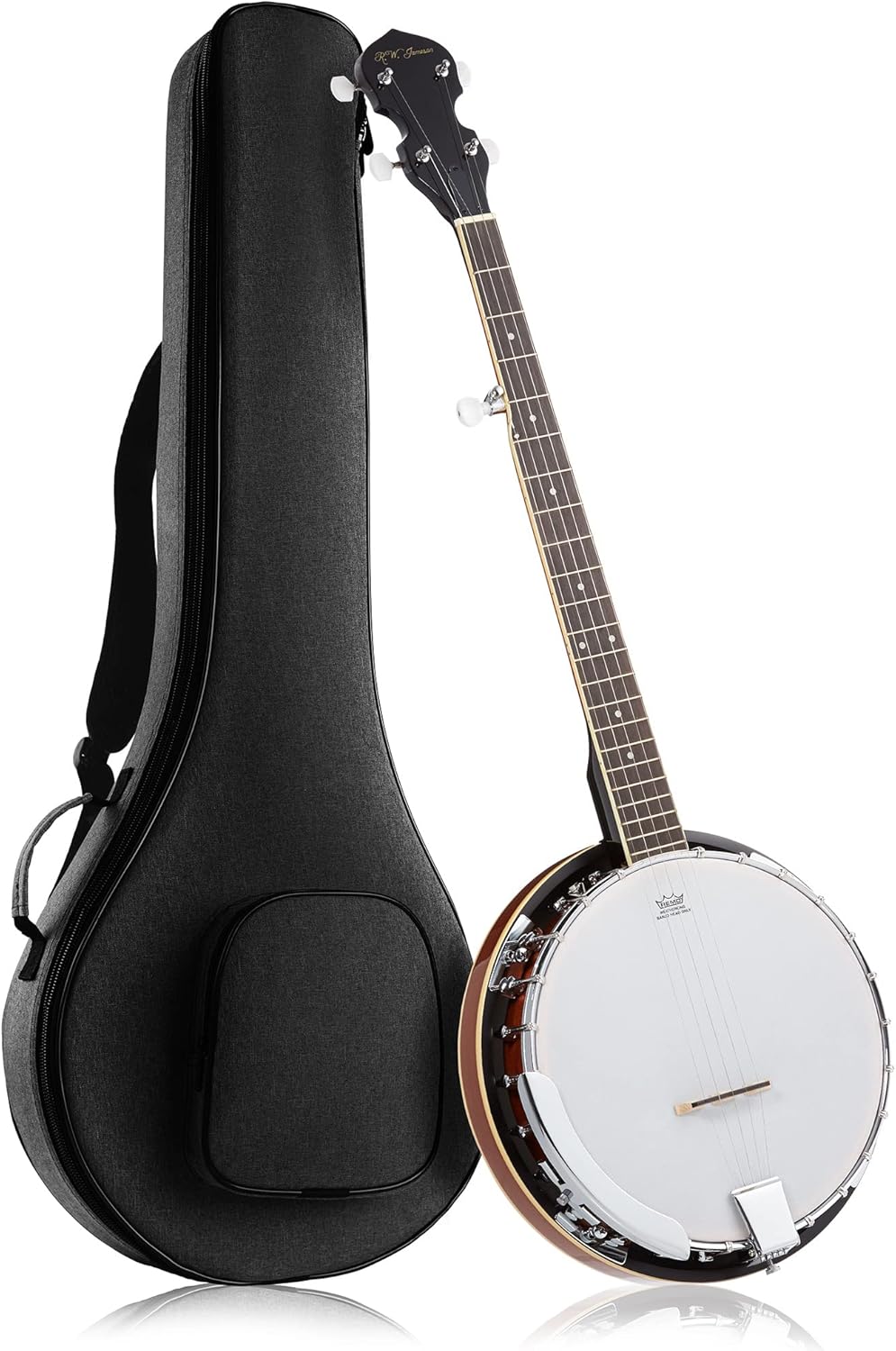 Jameson Guitars 5-String Banjo 24 Bracket with Closed Solid Back and Geared 5th Tuner