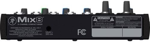 Mackie Mix8 8-Channel Compact Mixer with Gator Cases G-MIXERBAG-1212 Padded Nylon Mixer/Equipment Bag Bundle