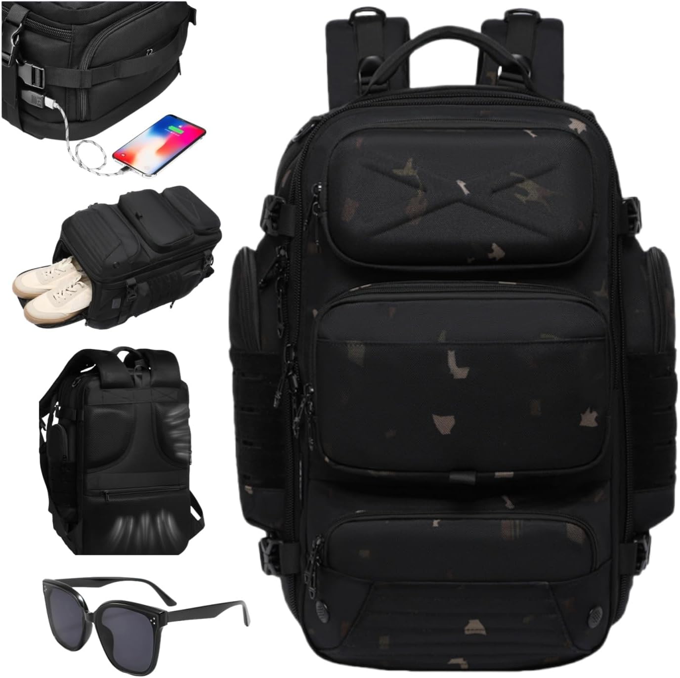 Travel Backpack for Men,Carry On Flight Approved anti theft Bag,Extra Large Laptop Backpack with USB Charging Port