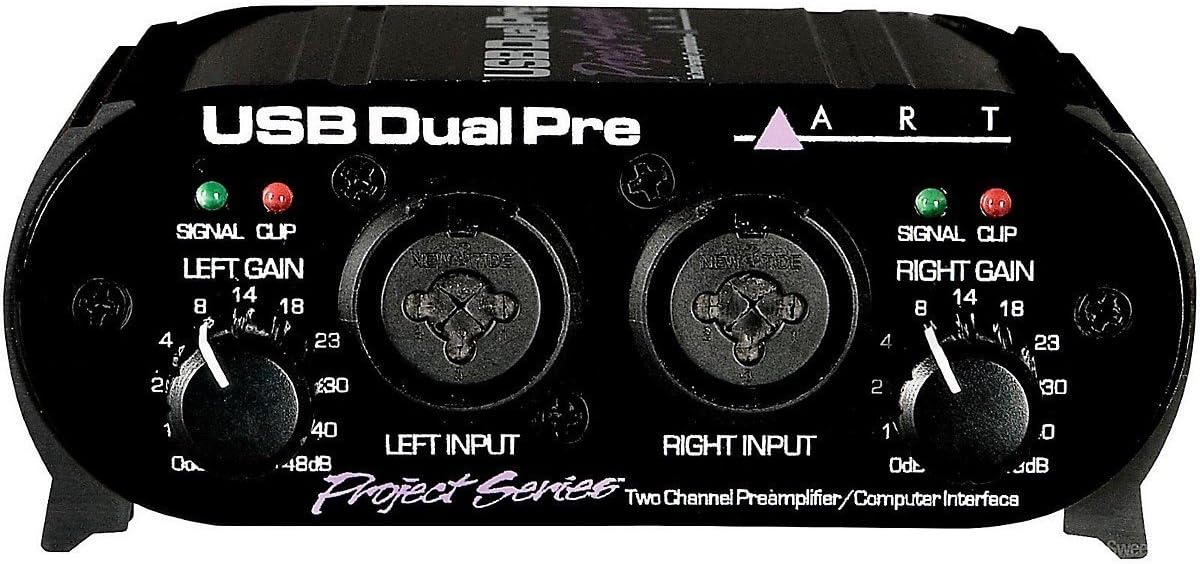 ART USB Dual Pre Two Channel Preamplifier/Computer Interface (USBDUALPREPS),Black