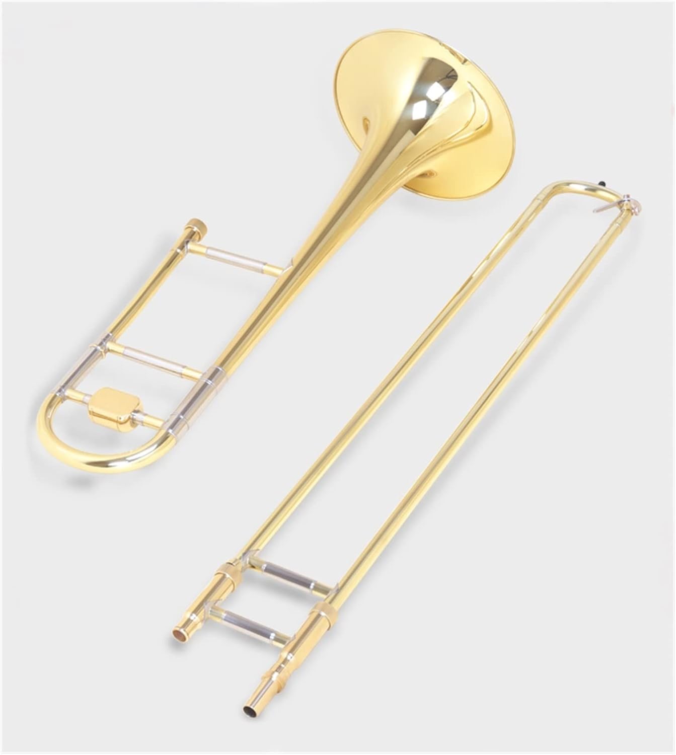 FLFL Student Trombone B-Flat Alto Trombone is Suitable for Professional Playing Band Brass Trombone