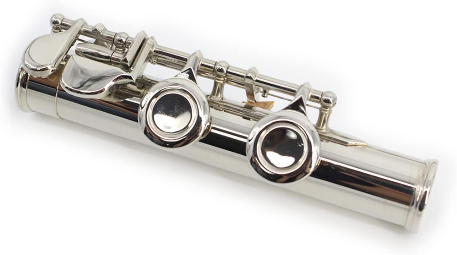 TSTS Flutes Musical Instrument 16 Holes Key of C Flute Cupronickel Nickel Plated Flute Woodwind Music Instrument with Case Cleaning Cloth Stick