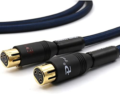 OFC Pure Copper Audio interconnect Cable with Carbon Fiber XLR Plug (Length : 50cm)