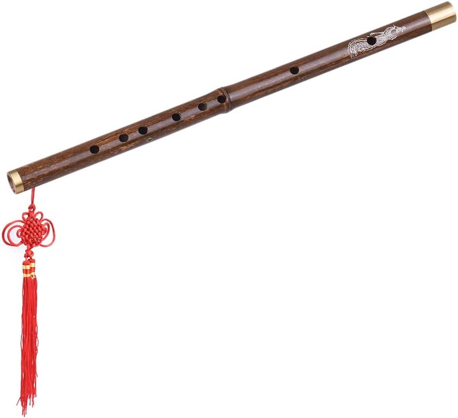 Professional Black Dizi Flute Traditional Handmade Chinese Musical Woodwind Instrument Key of Level