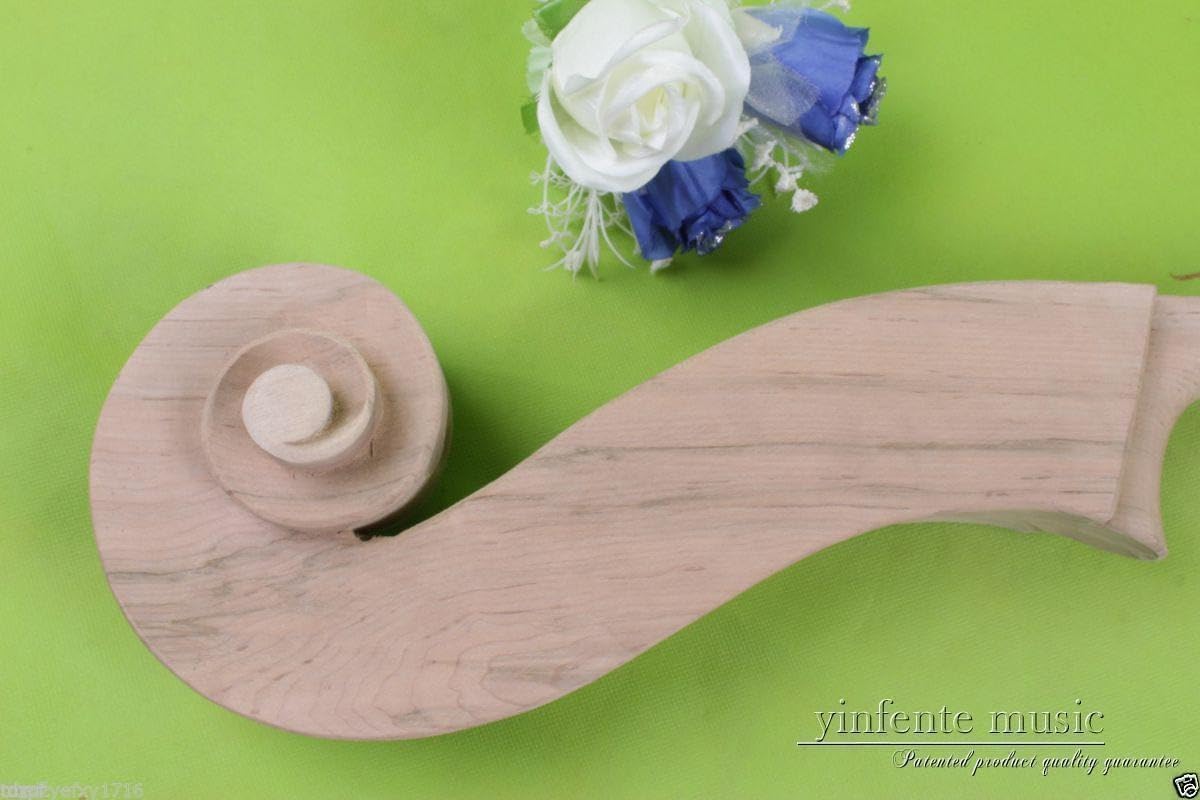 New 3/4 Upright Double Bass Neck Maple Wood Bass Neck Nonporous Replacement Unfinished DIY (01)