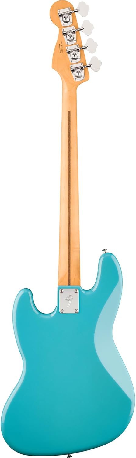 Fender Player II Jazz Bass - Aquatone Blue Bundle with Gig Bag, Strap, Cable, 3-Pack Picks, and Guitar Cleaning Kit