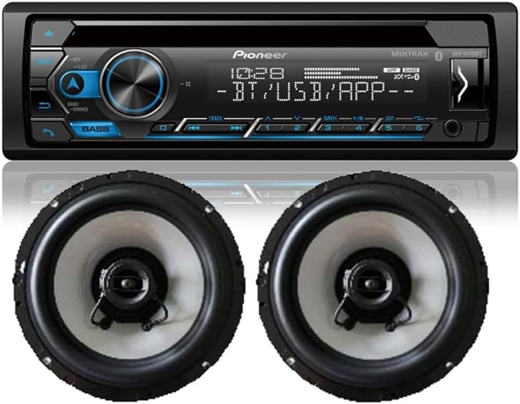 Pioneer DEH-S4220BT AM/FM CD Receiver with + 1 Pair Hertz 6.5