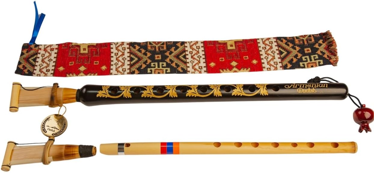 DUDUK (Balaban) & Armenian flute, Key A Duduk, Double Reed woodwind instrument doudouk from Armenia, Engraved Duduk Armenia