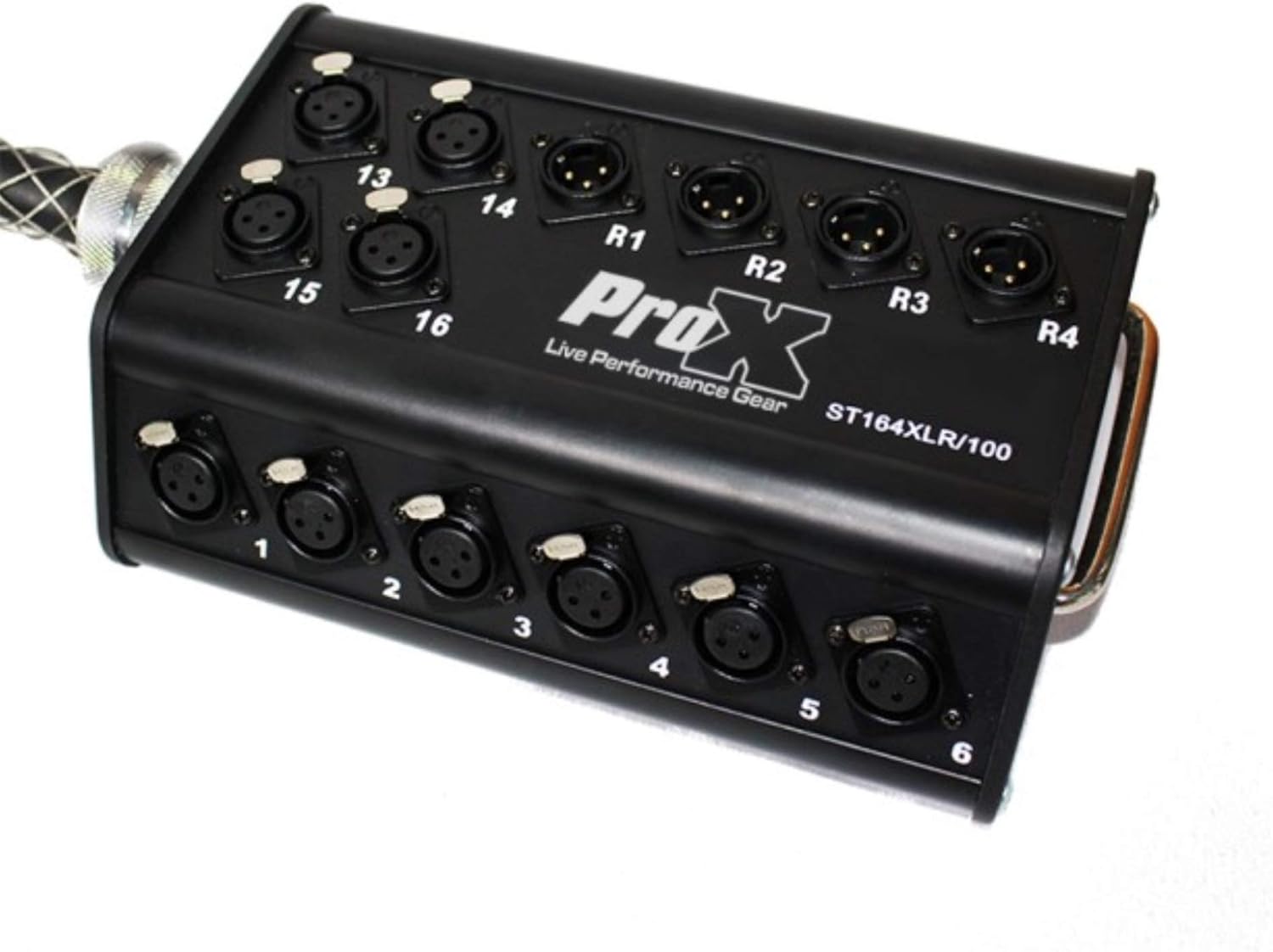 Prox XC-SB164XLR100 100' 16 XLR-F Input to 4 XLR-M Return Stage Box Snake