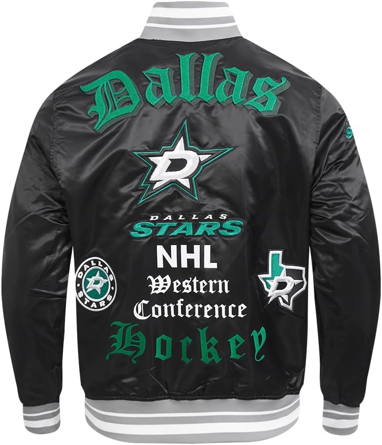 Pro Standard Mens NHL Old English Satin Jacket
