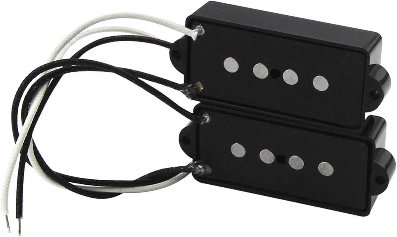 Black Open Style Alnico 5 Magnet Bass Pickups for 4 String Bass Guitar Parts Replacement Electric Guitar Pickups Set