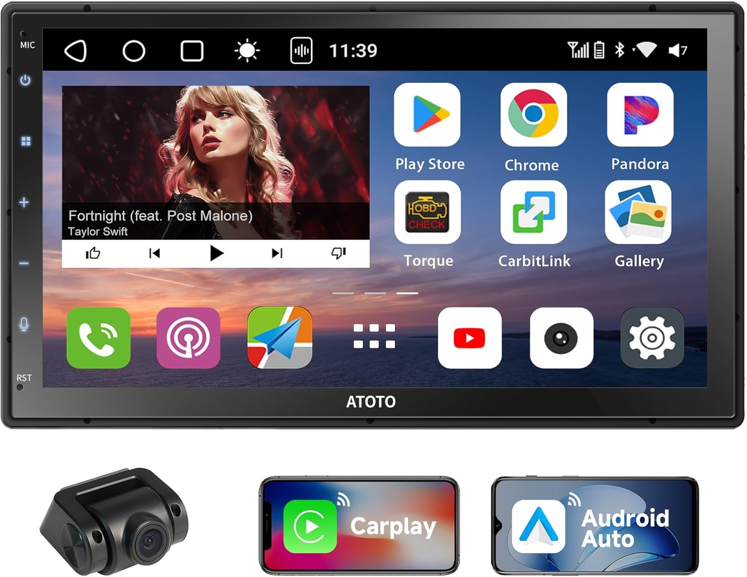 Android Car Stereo Wireless CarPlay & Android Auto, 7
